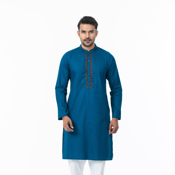 Mens Blue Karchupi Panjabi