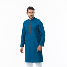 Load image into Gallery viewer, Mens Blue Karchupi Panjabi
