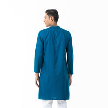 Load image into Gallery viewer, Mens Teal Blue Karchupi Panjabi
