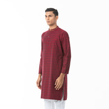 Load image into Gallery viewer, Mens Maroon Karchupi Panjabi
