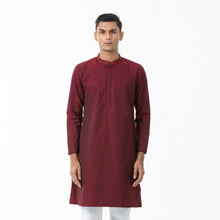 Load image into Gallery viewer, Mens Maroon Panjabi With Karchupi Work
