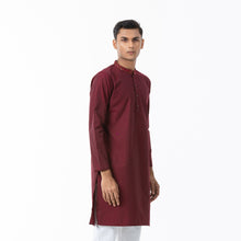 Load image into Gallery viewer, Mens Maroon Panjabi With Karchupi Work
