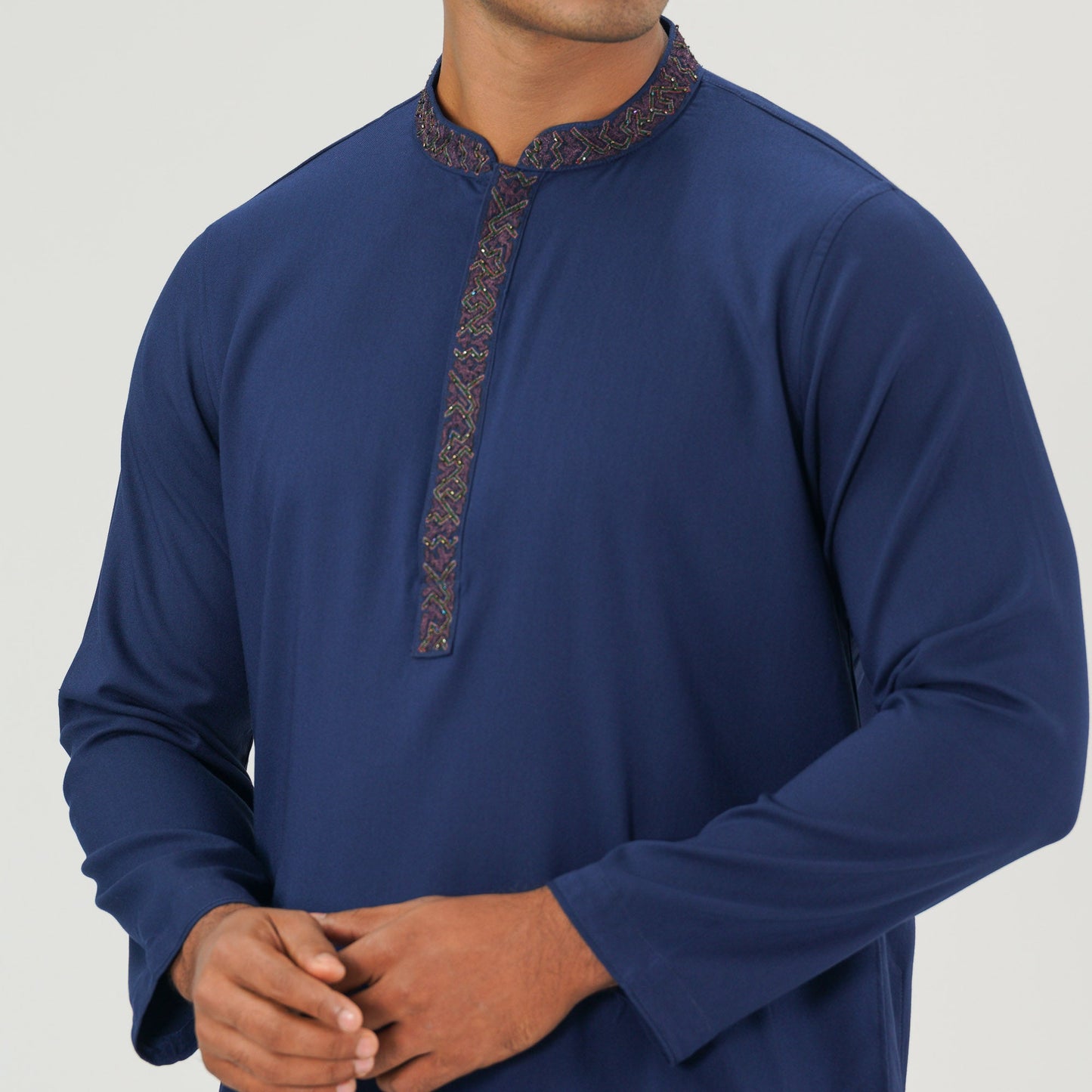 Mens Blue Karchupi Panjabi