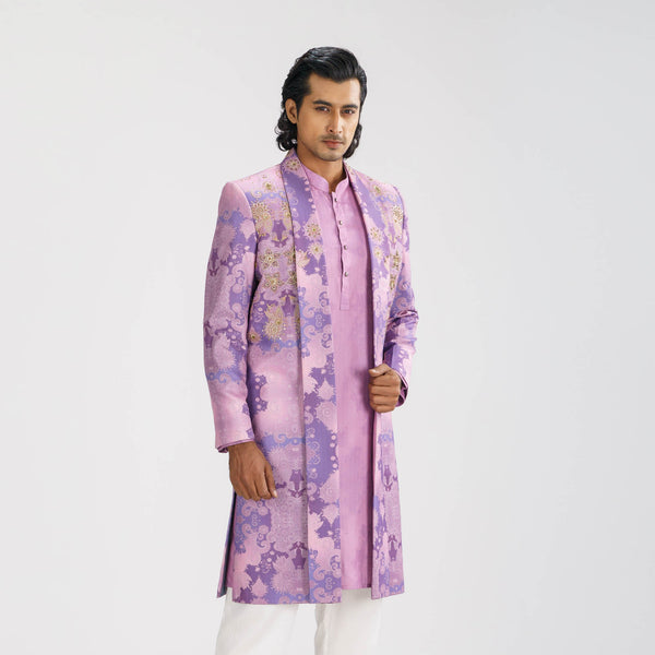 Mens Dusty Rose Sherwani