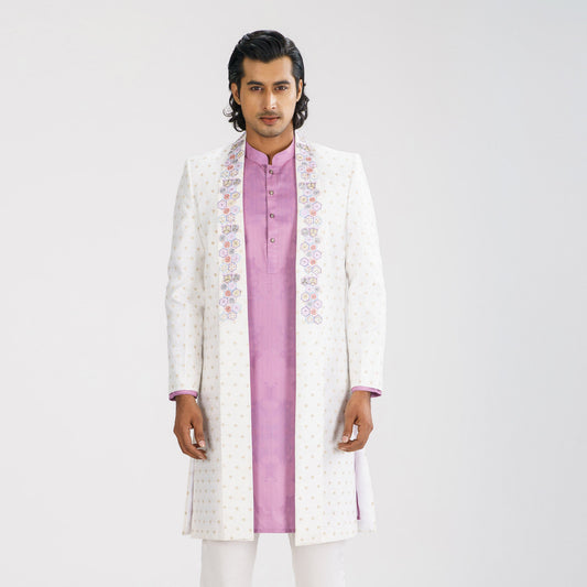 Men's White Sherwani