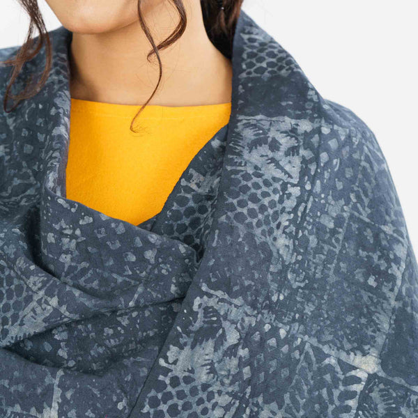 Women's Charcoal Cotton Shawl