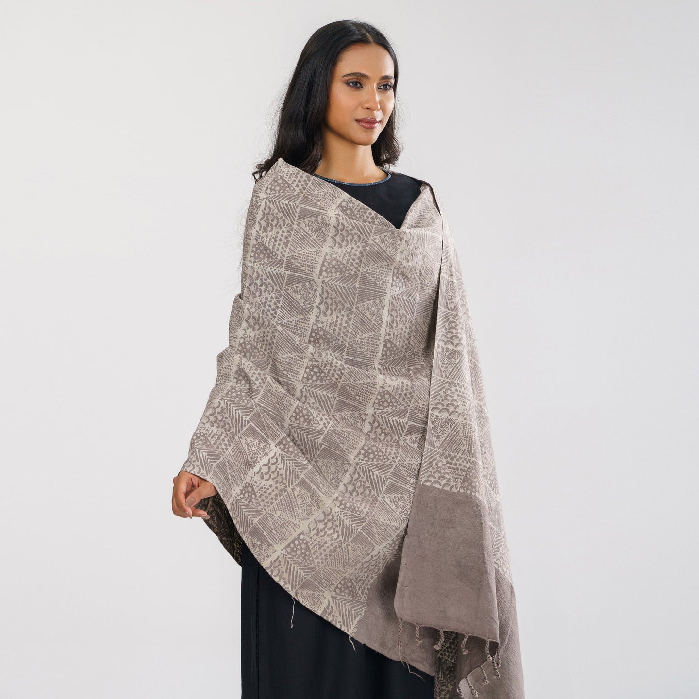 Women's Tan Cotton Shawl