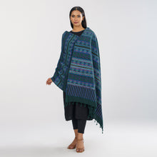 Load image into Gallery viewer, Womens Green Ethnic Shawl
