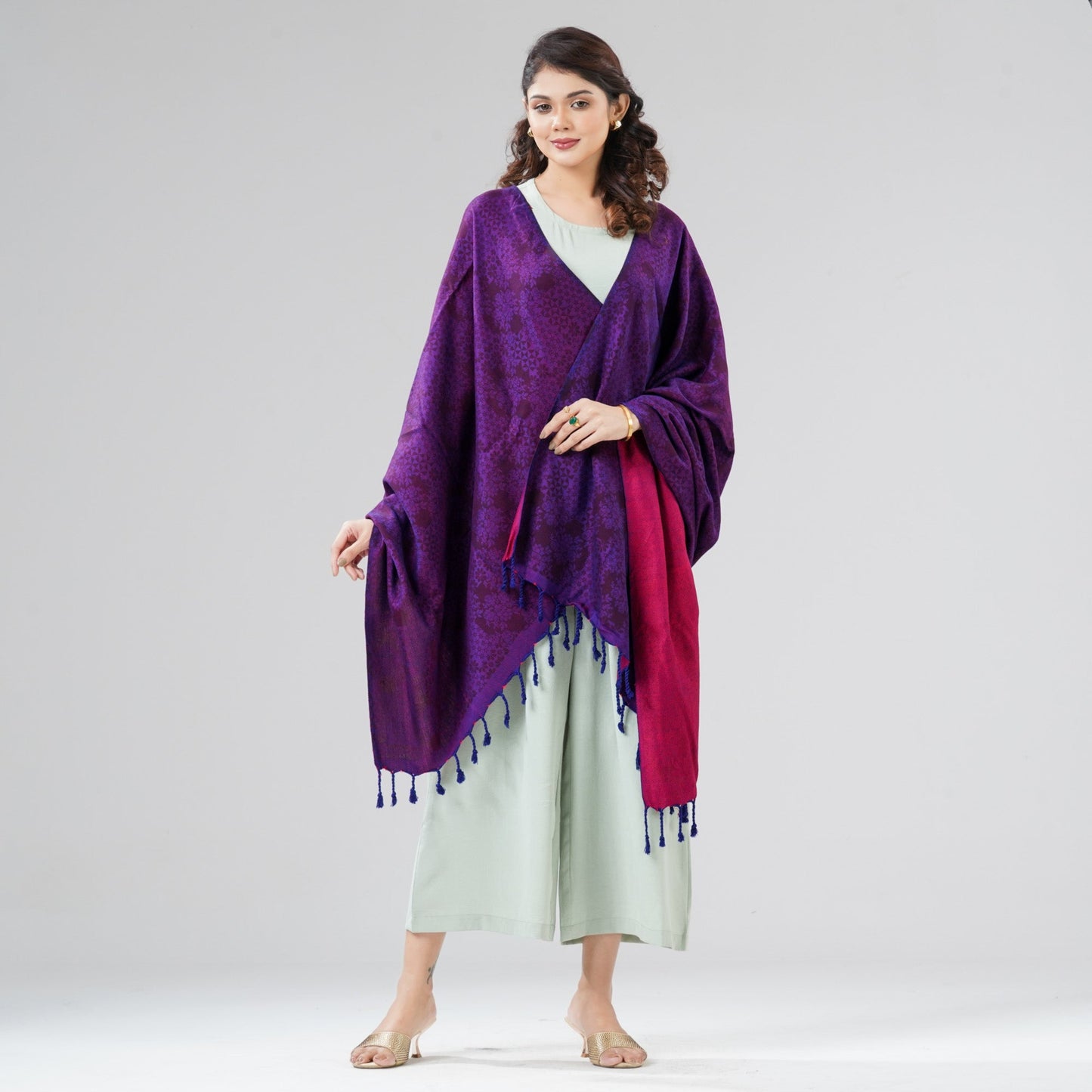 Women's Dark Purple Shawl