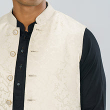 Load image into Gallery viewer, Mens Cream Jacquard Vest
