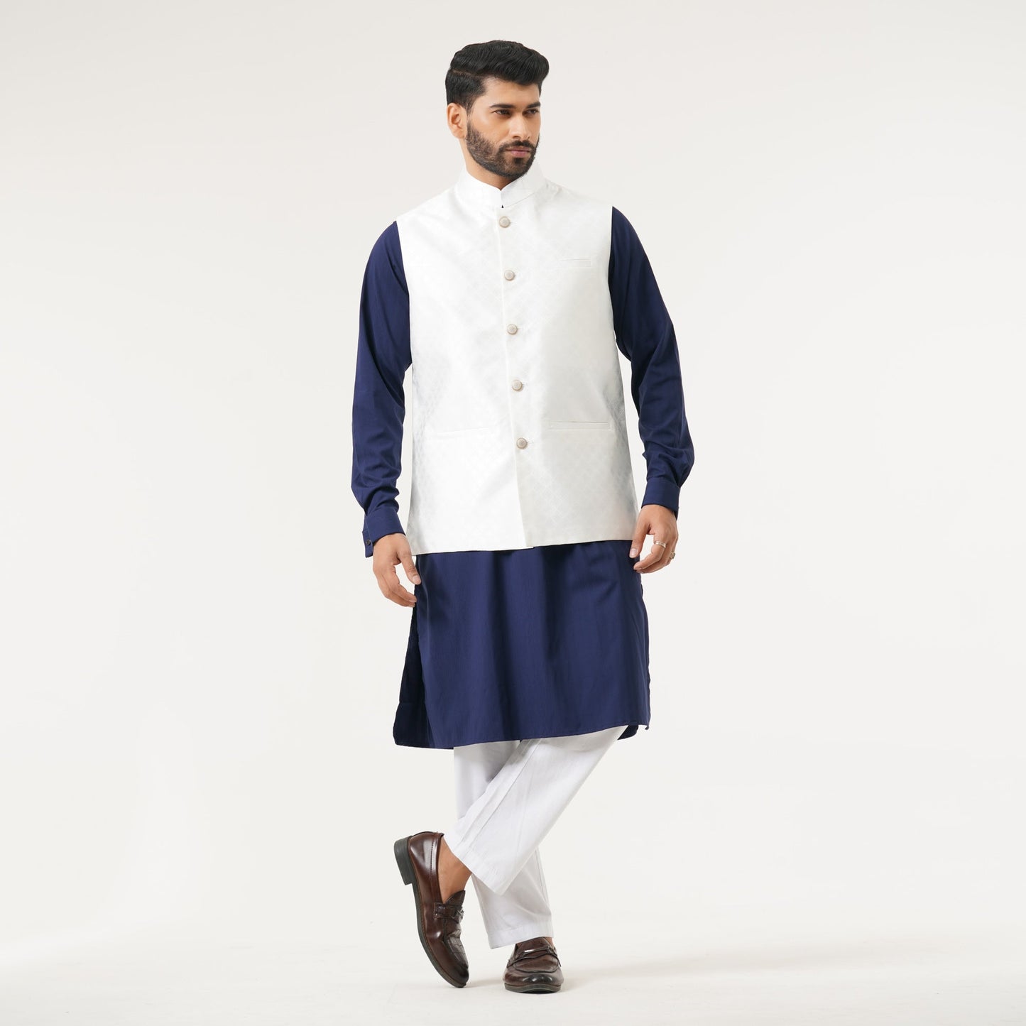 Mens White Vest