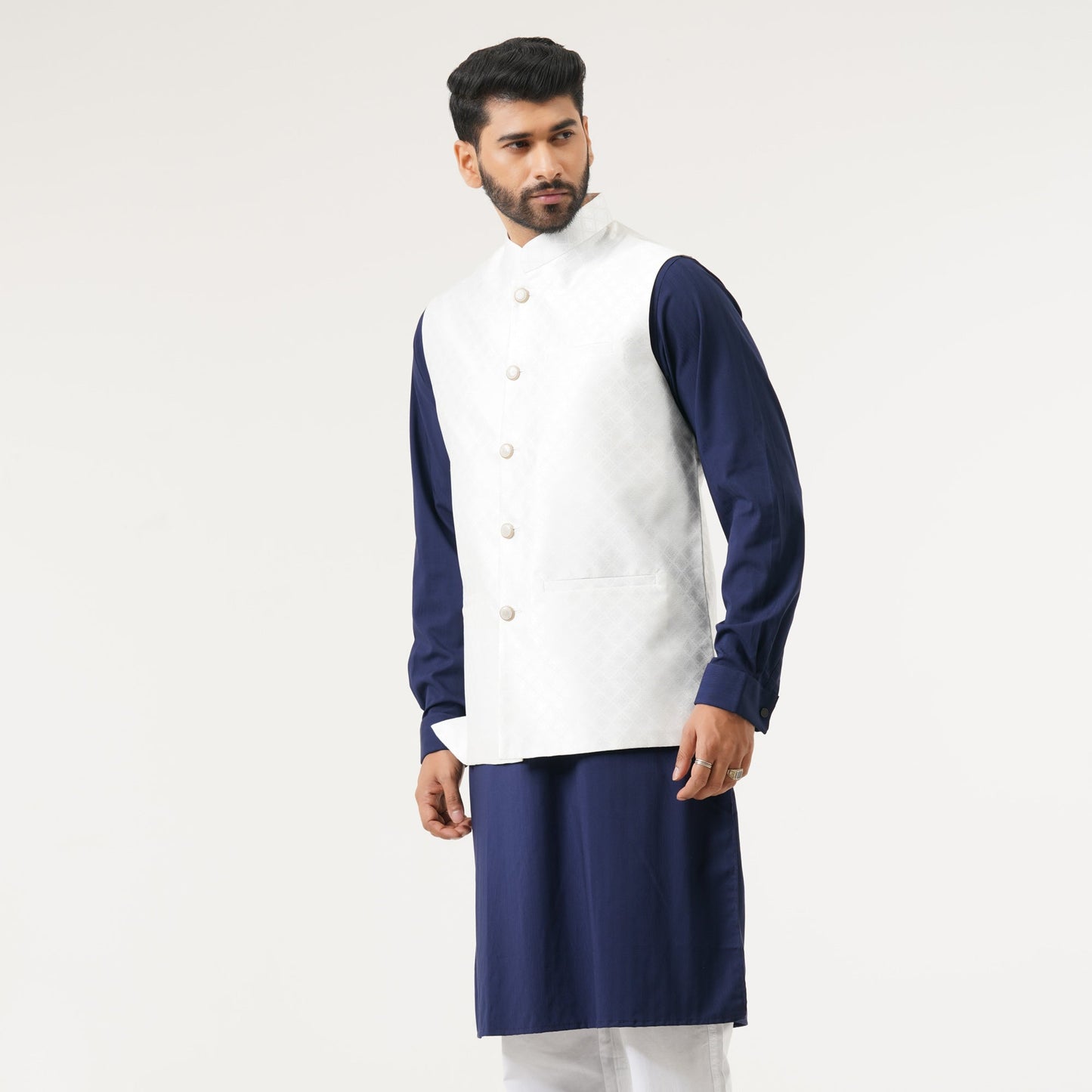 Mens White Vest
