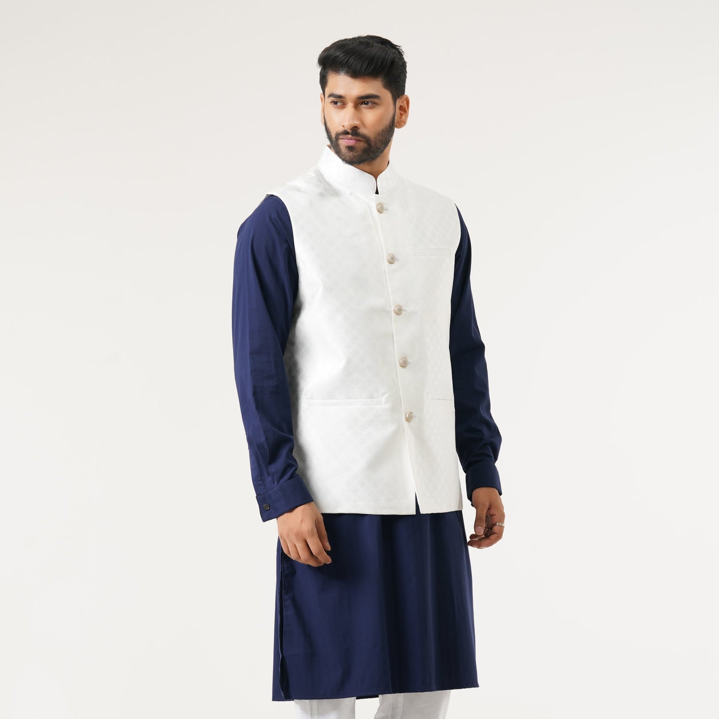 Mens White Vest