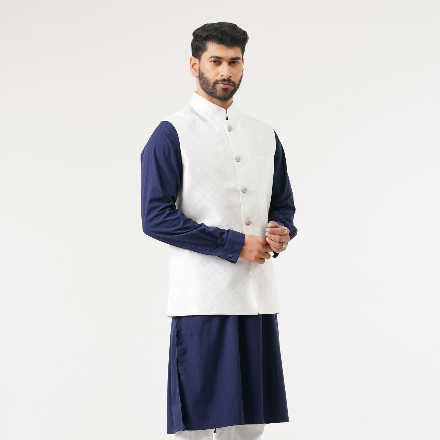 Mens White Vest