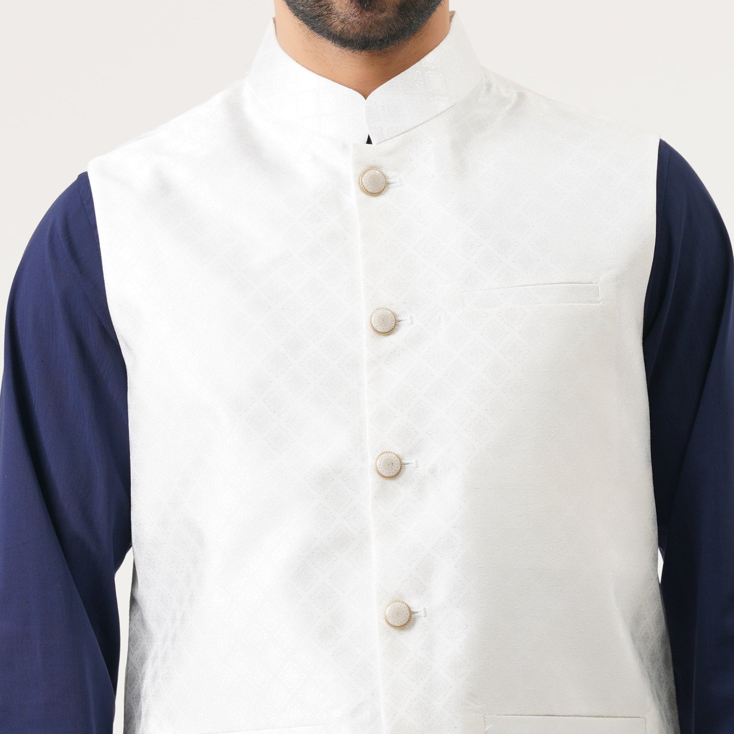 Mens White Vest