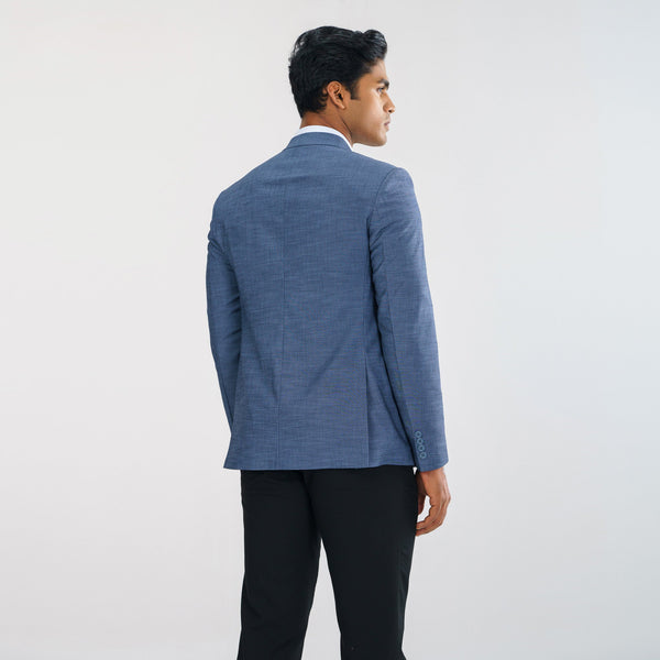 Men's Charcoal Blue Casual Blazer