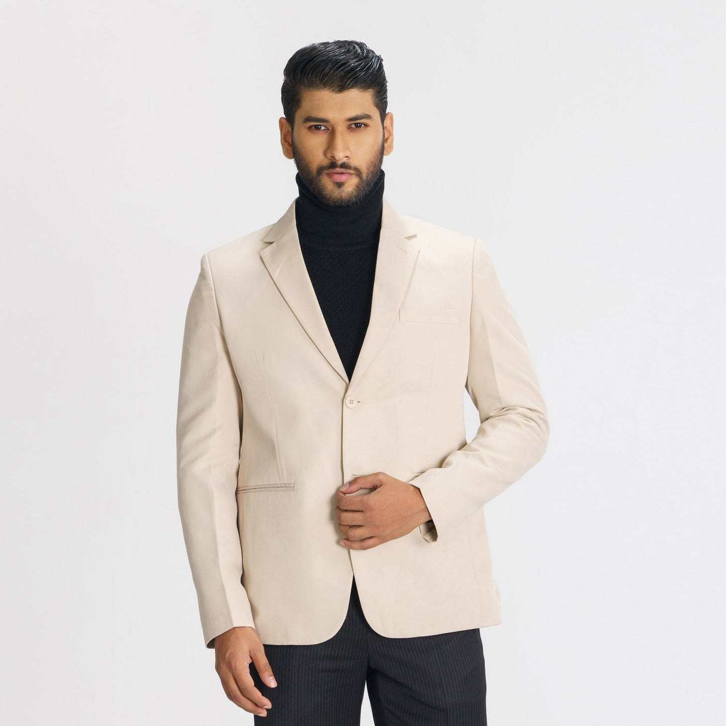 Men's Beige Casual Blazer