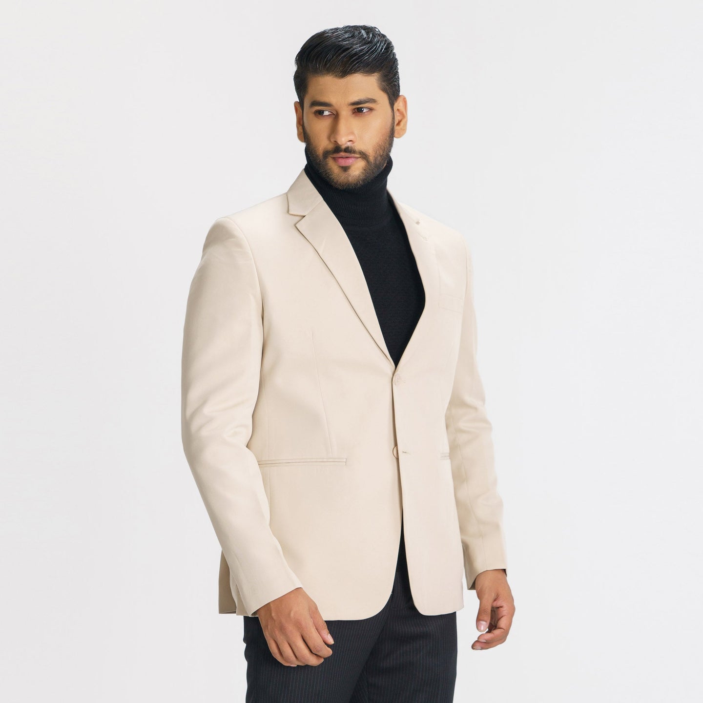 Men's Beige Casual Blazer