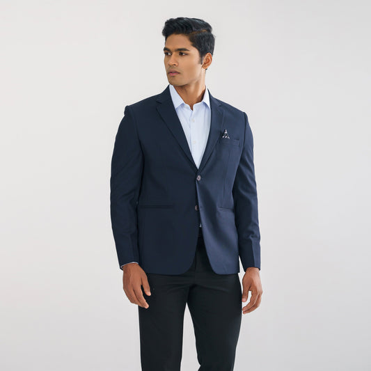 Mens Deep Navy Slim Fit Blazer