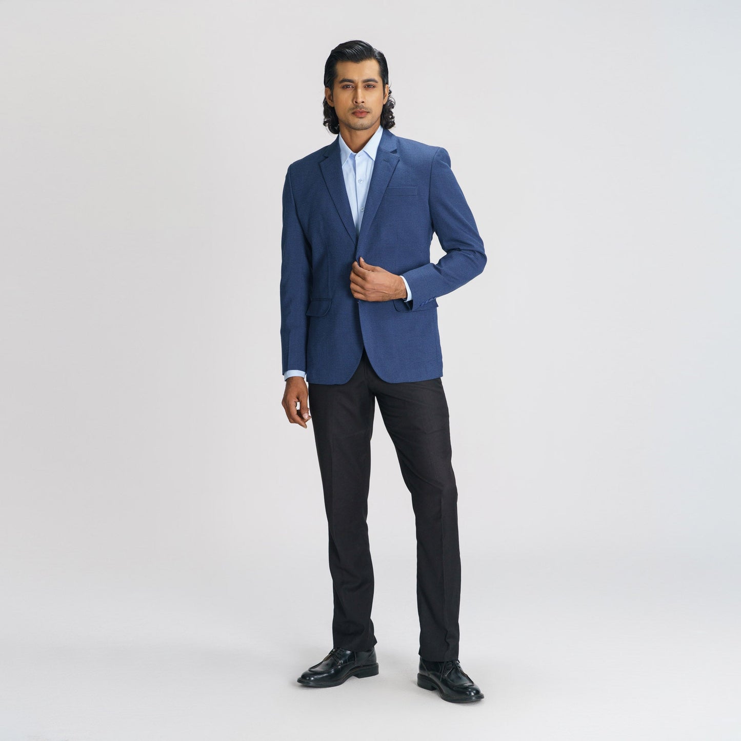 Mens Blue Slim Fit Blazer