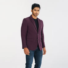 Load image into Gallery viewer, Men’s Maroon Slim Blazer
