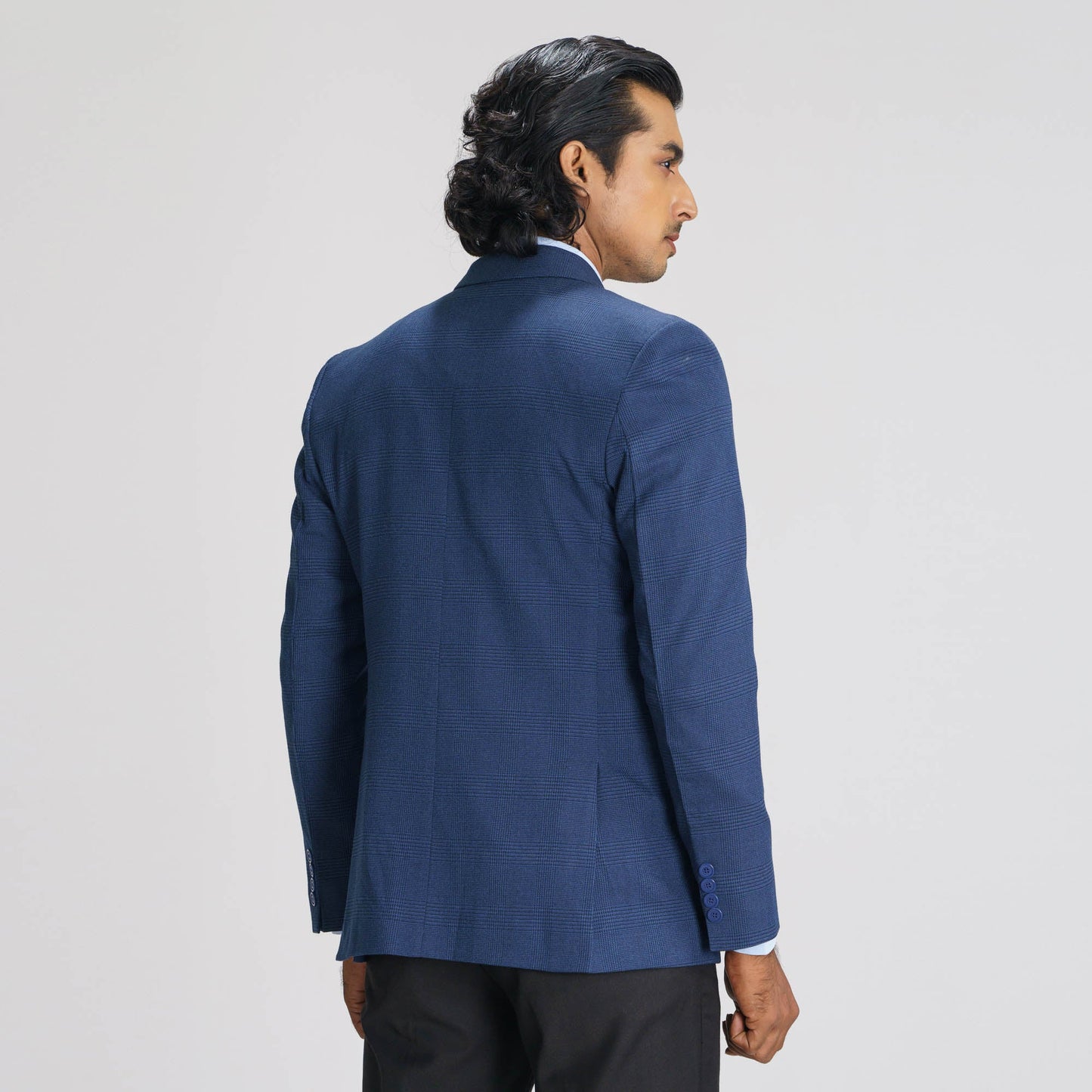 Mens Blue Slim Fit Blazer