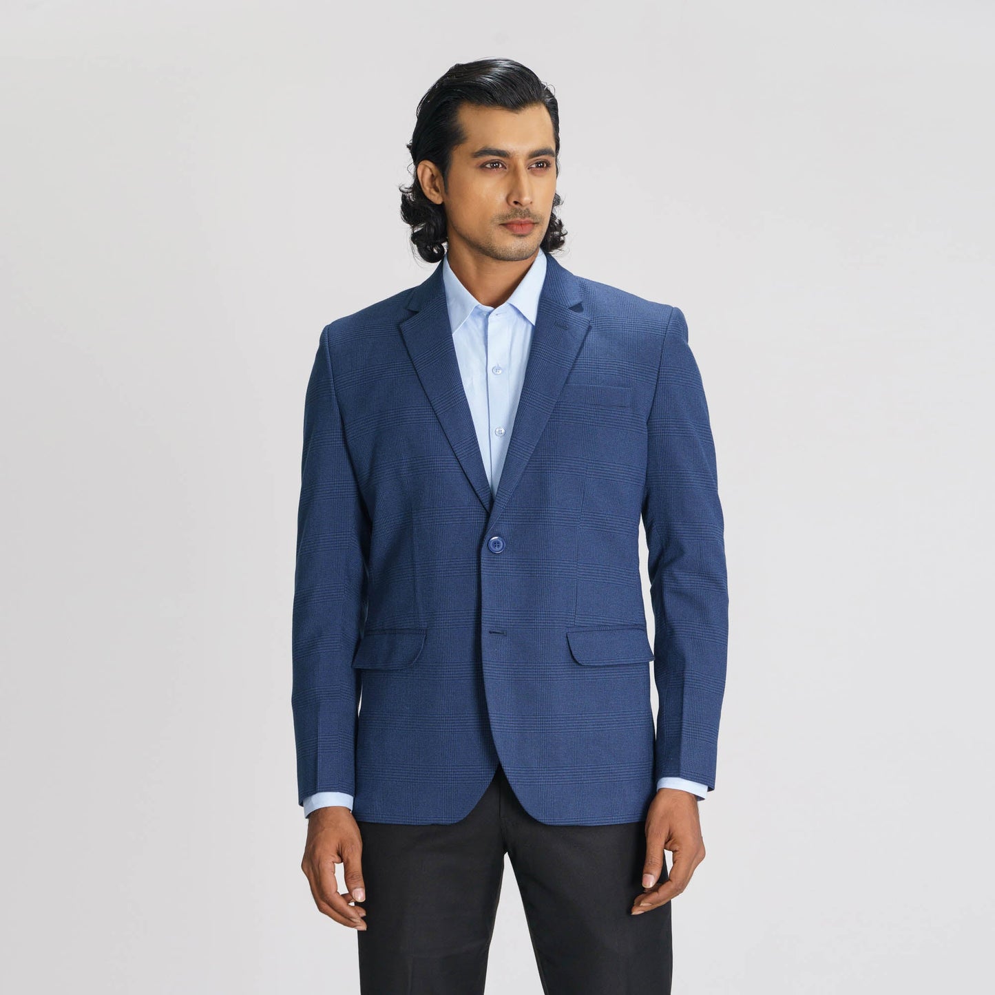 Mens Blue Slim Fit Blazer