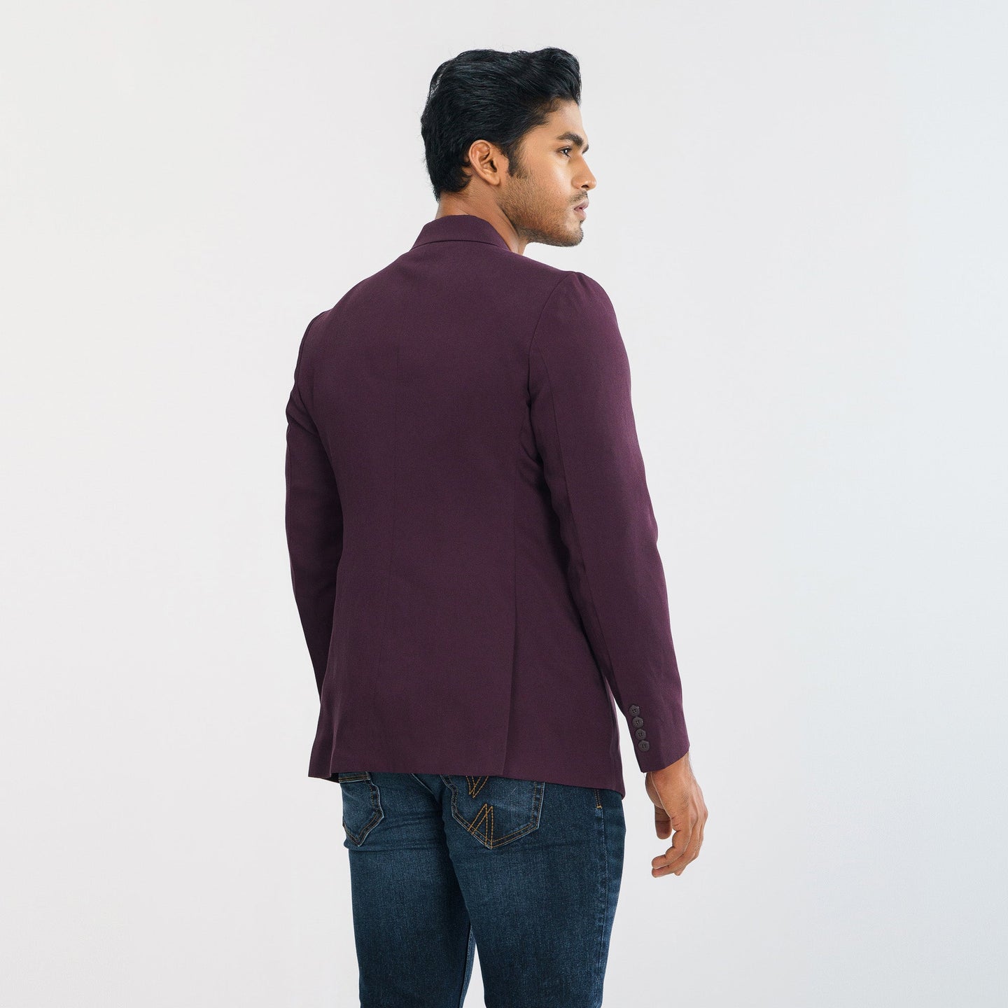 Men’s Maroon Slim Blazer