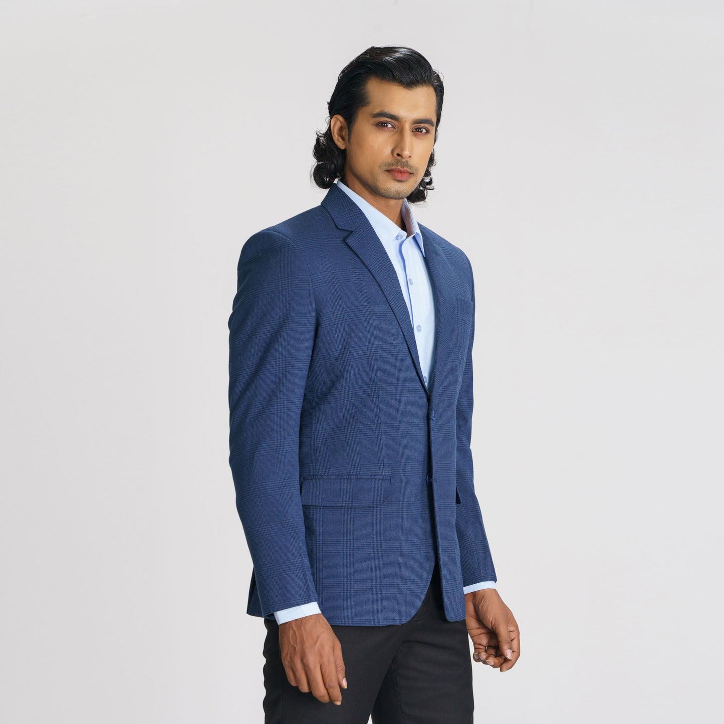 Mens Blue Slim Fit Blazer