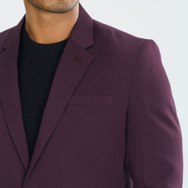 Men’s Maroon Slim Blazer