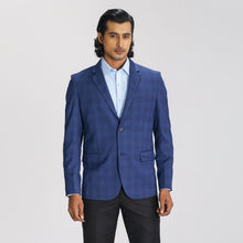 Load image into Gallery viewer, Men&#39;s Navy Blue Slim Fit Blazer
