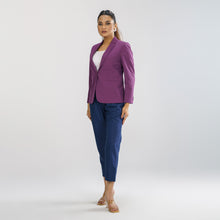 Load image into Gallery viewer, Women’s Purple Slim Fit Blazer
