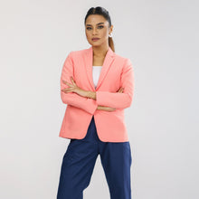 Load image into Gallery viewer, Women’s Peach Slim Fit Blazer
