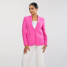 Load image into Gallery viewer, Women’s Pink Slim Fit Blazer
