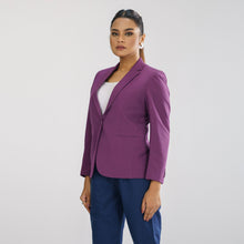 Load image into Gallery viewer, Women’s Purple Slim Fit Blazer
