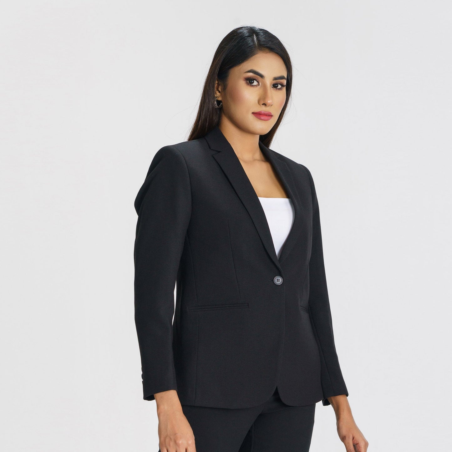 Womens Black Slim Fit Blazer