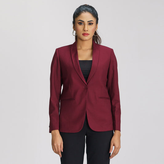 Womens Maroon Blazer