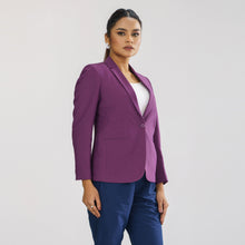 Load image into Gallery viewer, Women’s Purple Slim Fit Blazer
