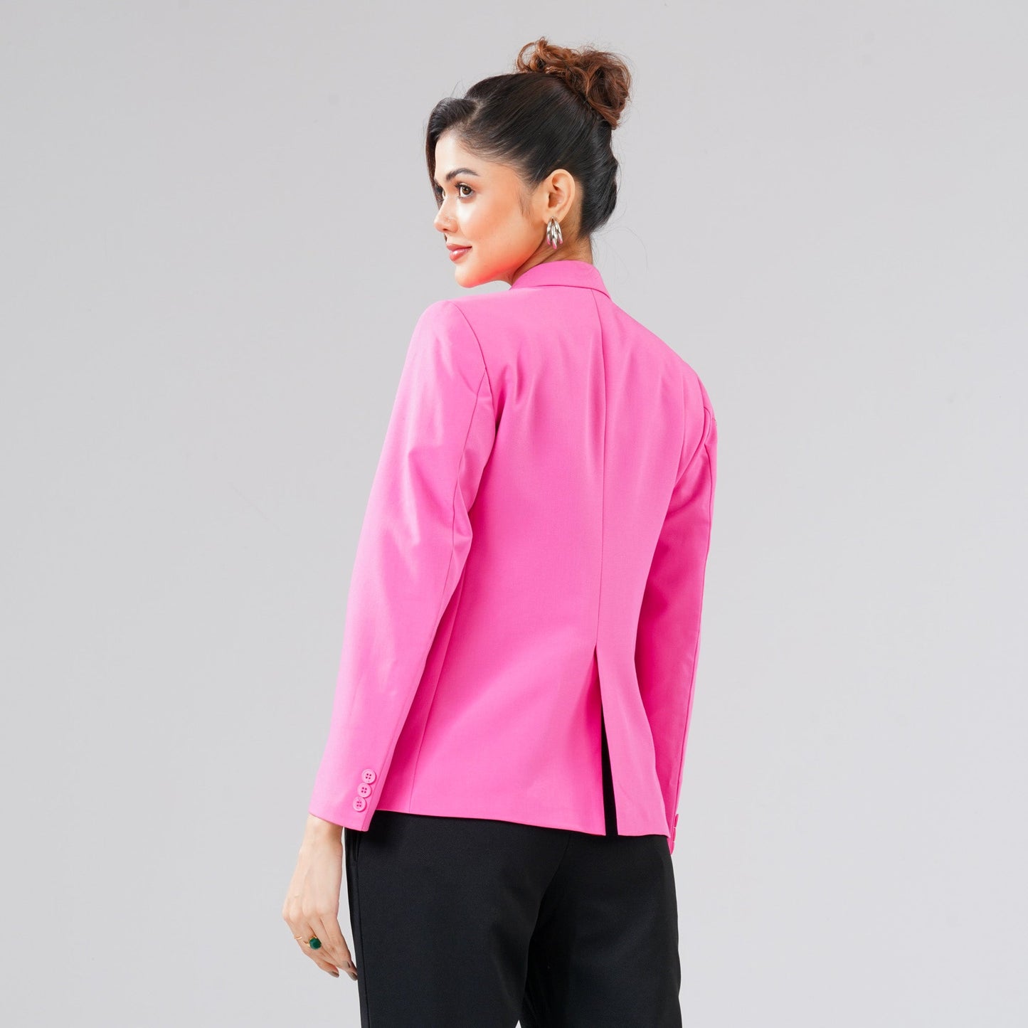 Women's Pink Slim Fit Blazer