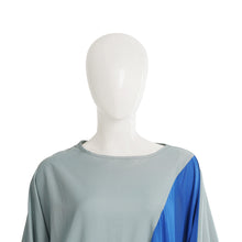 Load image into Gallery viewer, Womens Light Gray and Blue Boxy Top
