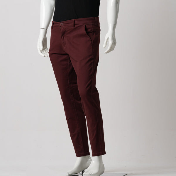 MENS CINO PANT-MAROON 1