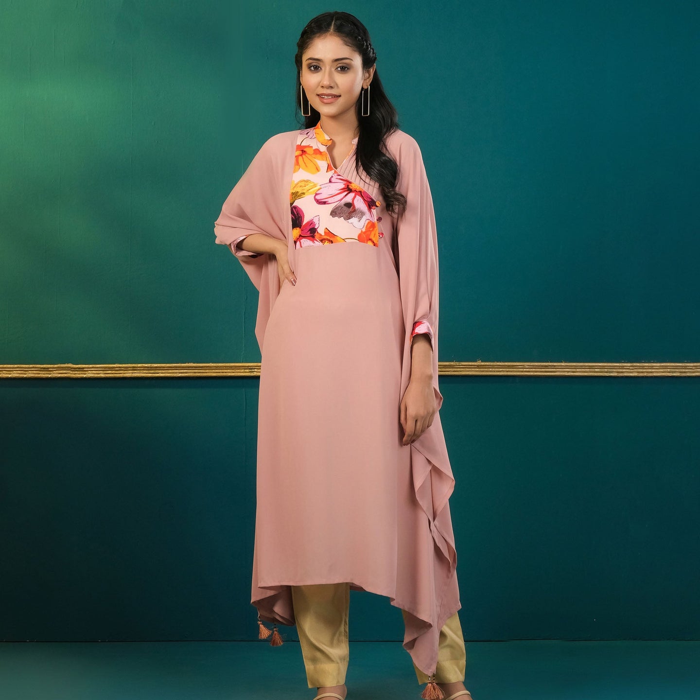 ETHNIC KAFTAN-PINK