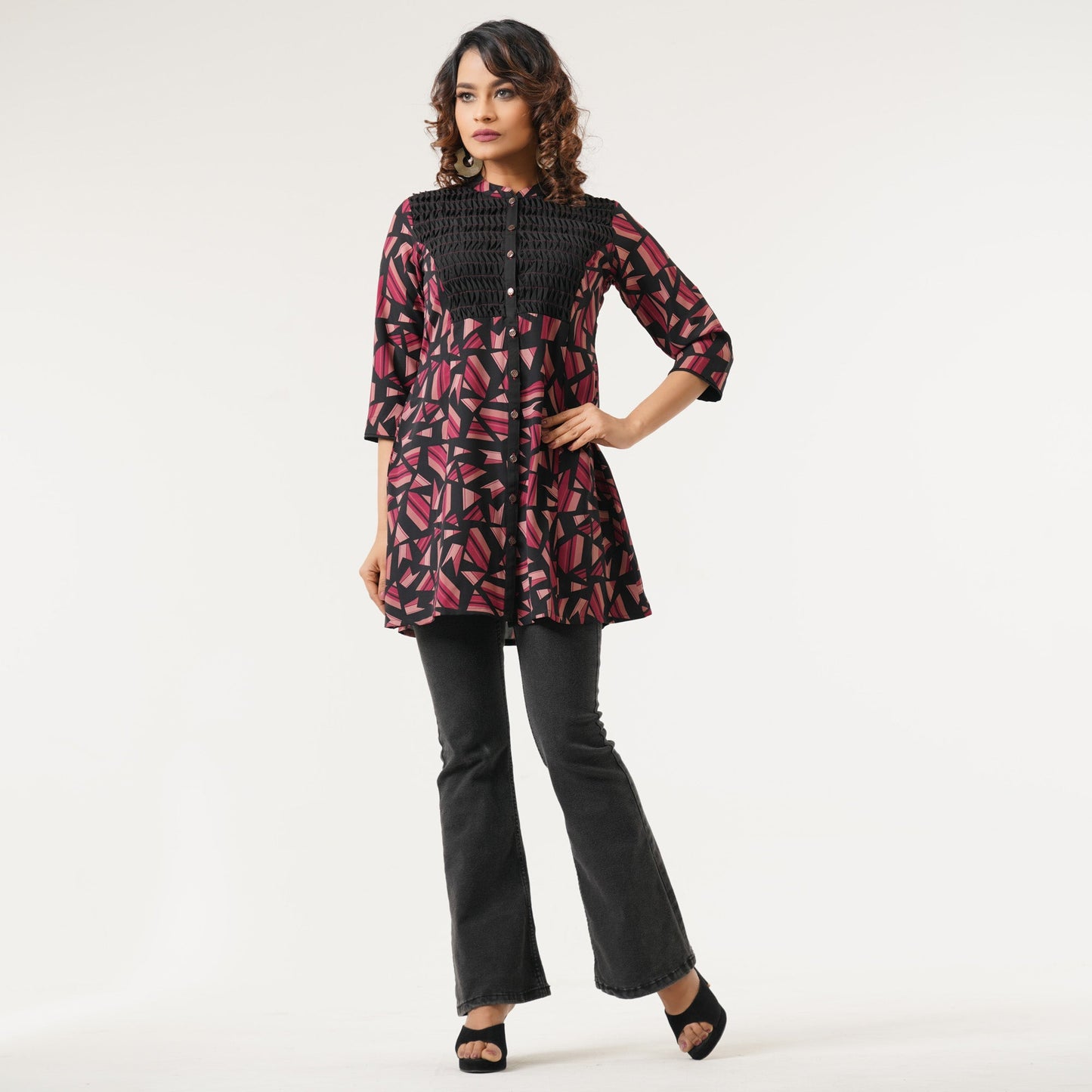 Womens Black Kurti
