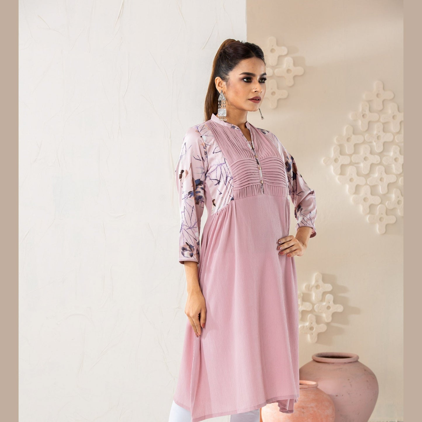 ETHNIC KURTI-LIGHT PINK