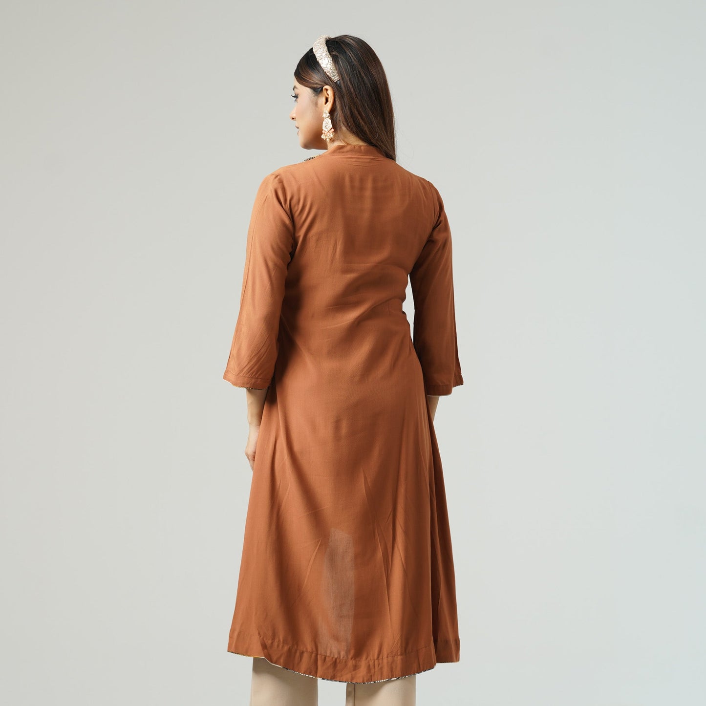 Womens Ethnic Coffee Kurti