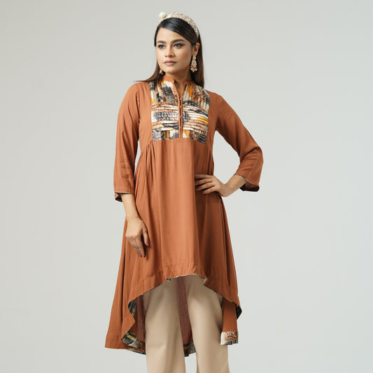 Womens Ethnic Coffee Kurti