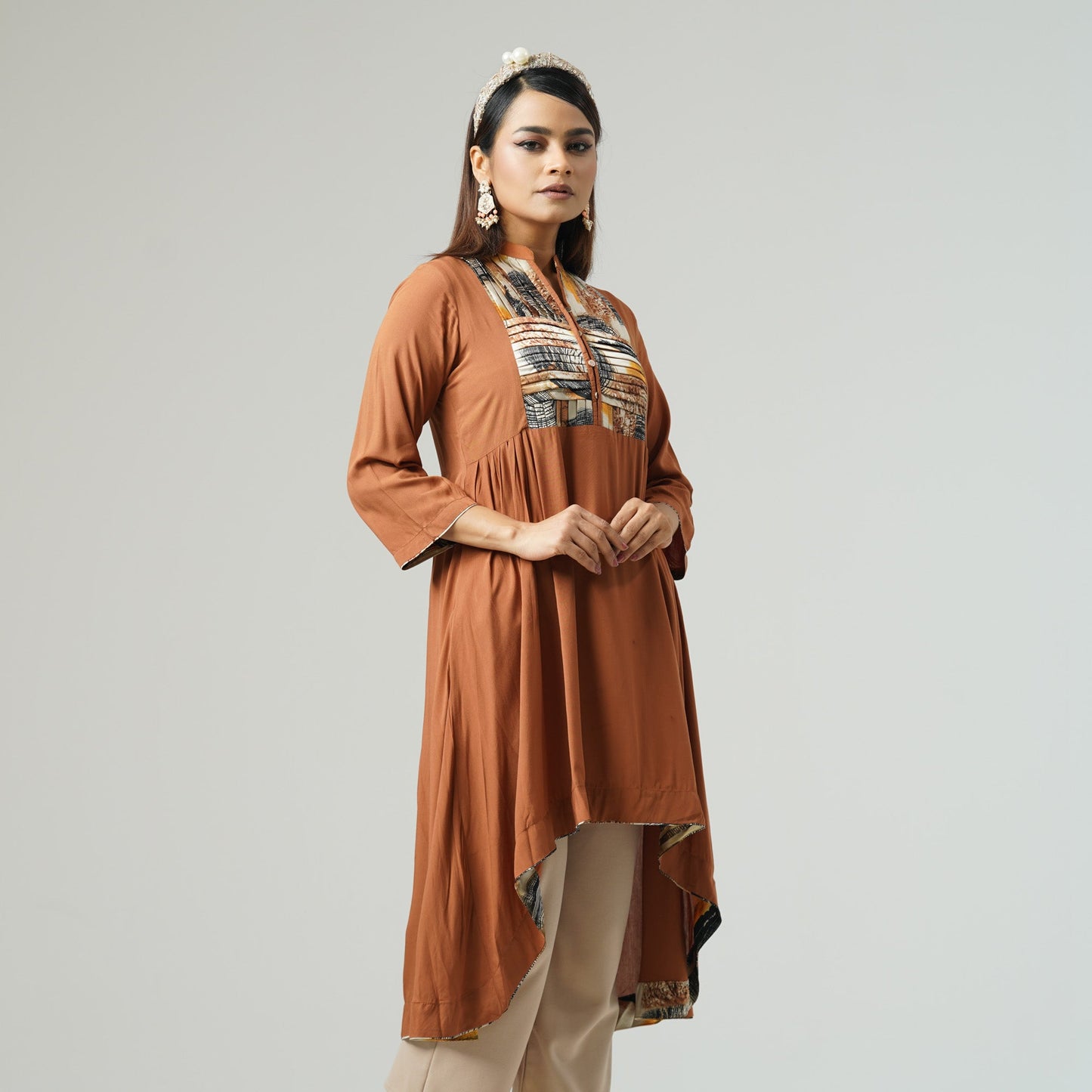 Womens Ethnic Coffee Kurti