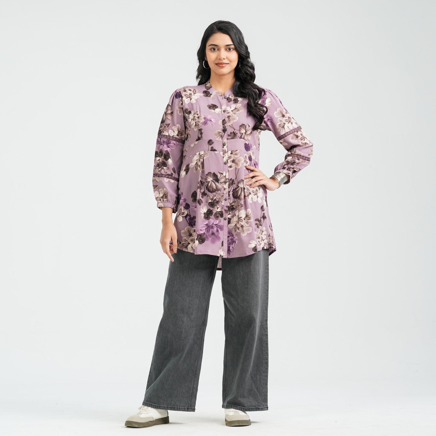 Women's Purple Blended Tops