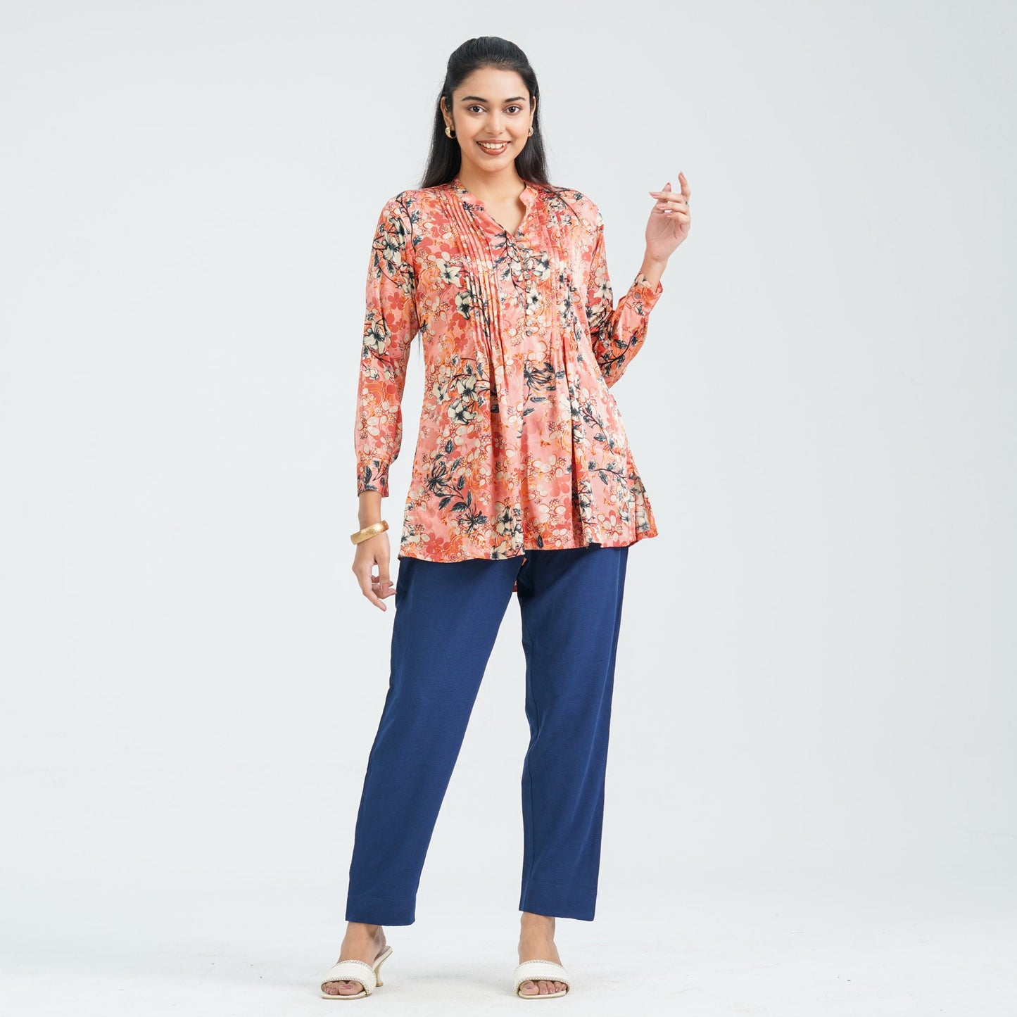Women's Pink Blended Tunic