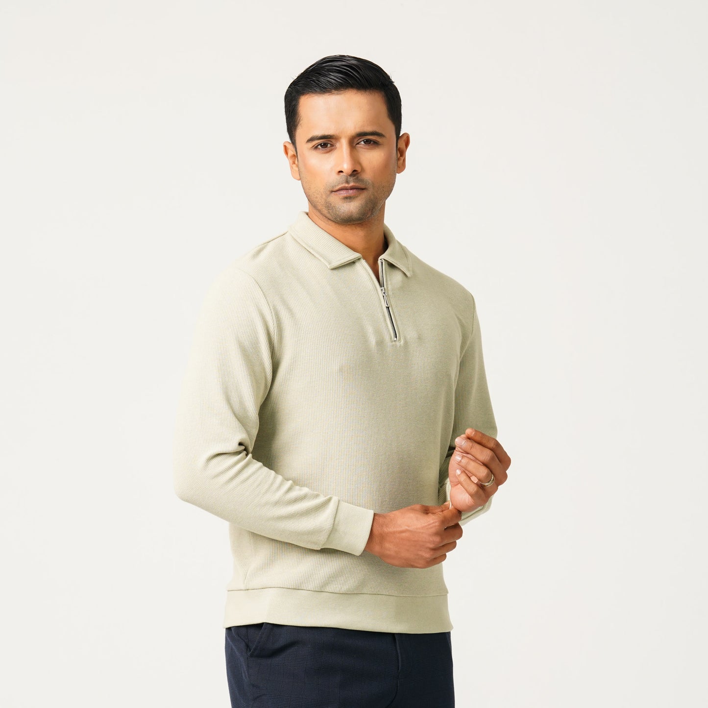 Mens Beige Polo T-Shirt